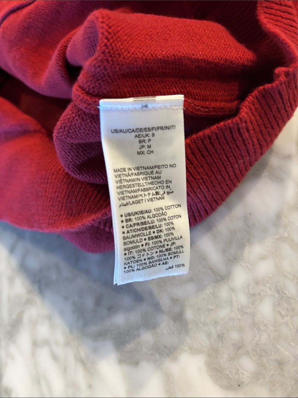 Amazon Essentials Men’s Red Zip-Up Sweater - Picture 3 of 5